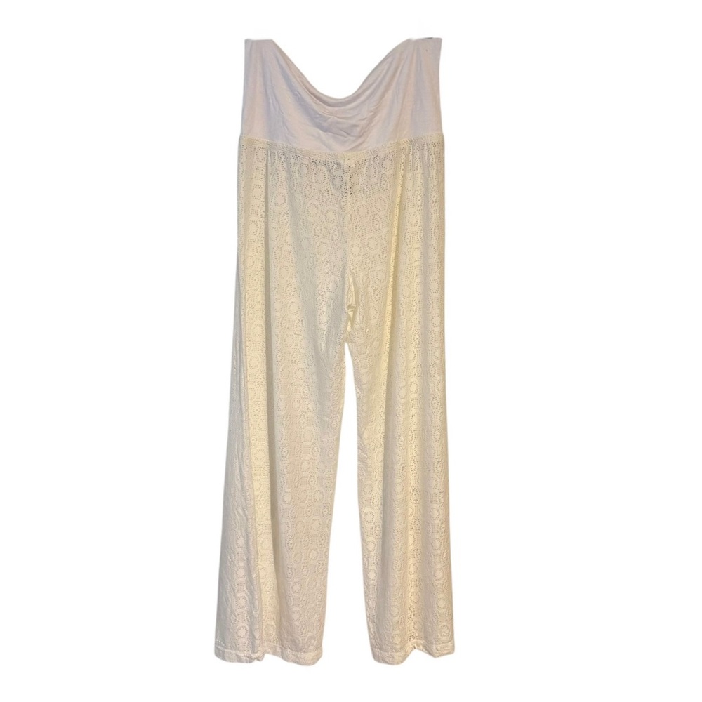 Kenneth Cole Reaction White Sheer Swimsuit Coverup Flowy Pants
